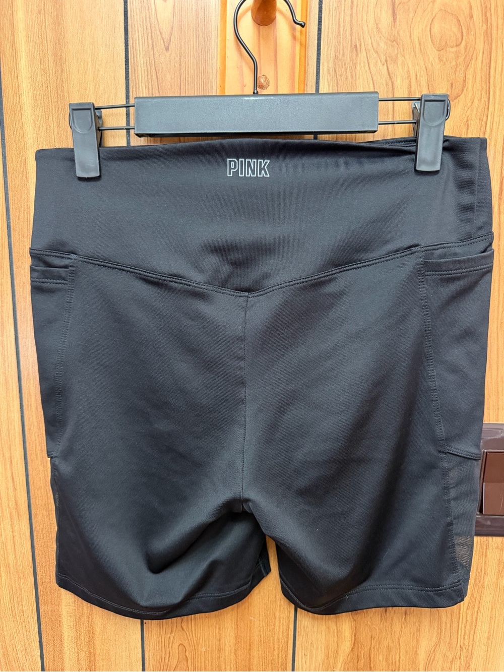 Active USA Black Women's Bike Shorts with Side Pockets